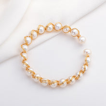 Load image into Gallery viewer, Twisted Pearls Bangle