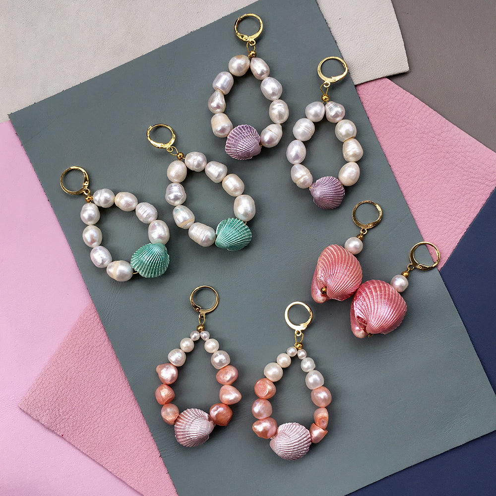 Shell Pearl Earrings