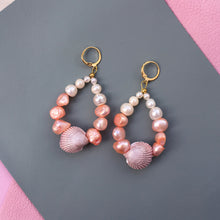 Load image into Gallery viewer, Shell Pearl Earrings
