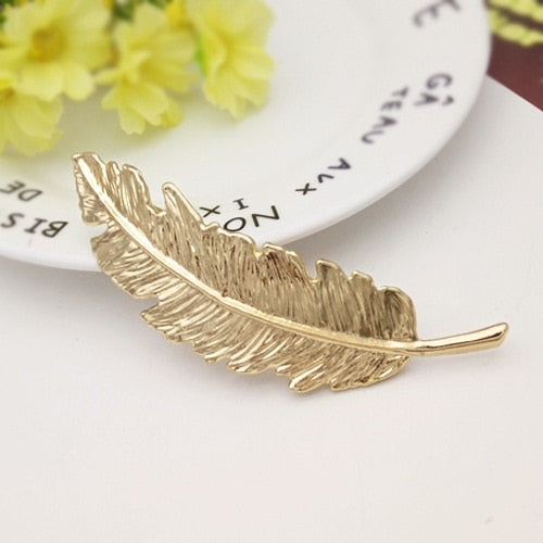 Leaf Shape Metal Hair Clips