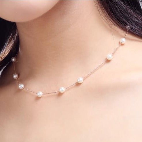 Natural Pearl Choker Necklace