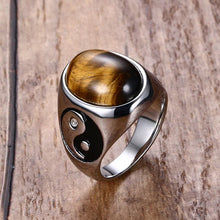 Load image into Gallery viewer, Oval Shape Tiger Eye Ring
