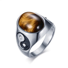 Load image into Gallery viewer, Oval Shape Tiger Eye Ring
