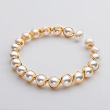 Load image into Gallery viewer, Twisted Pearls Bangle
