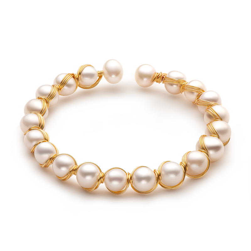 Twisted Pearls Bangle