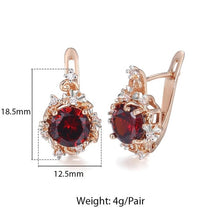 Load image into Gallery viewer, Red Cubic Zircon Earrings
