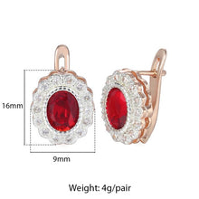 Load image into Gallery viewer, Red Cubic Zircon Earrings
